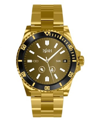 TECHMADE Smartwatch Niah Neptune, orologio digitale uomo – Cinturino in silicone nero Stile Sportivo, Display AMOLED, Monitoraggio Salute e Notifiche, chiamate, notifiche, funzione SOS,