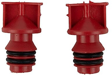 RJXDUPHT Tappi Olio per compressore d'Aria con Filettatura Maschio da 2 Pezzi 17mm Tappo sfiato Olio in plastica Rossa Compatibile con Accessori per compressori d'Aria