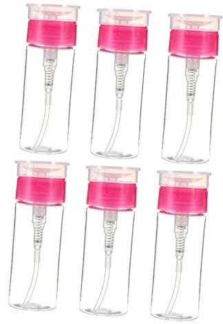 IWOWHERO 6er-pack Nagellackentferner-flaschen Mit Entferner-gel Und Pumpe – 100 Ml Push-down-spender