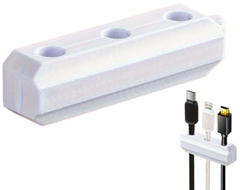 Magnetischer Kabelclip - Kabelclipsmanagement | Magnetkabel Organizer Halter | Einstellbare Kabelclips | Nordorganisator Magnetic Clip | 3 Löcher entfernbarer multifunktionaler Klebstoffhalter für den