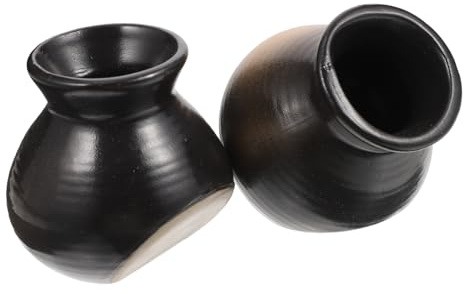 BESTYASH 2 Pièces Tasse de Glace sèche aux sushis Le Fantaisie Petit Forme pour Porte Cure-Dents Contenant de Cure-Dents Porte-Cure-Dents décoratif céramique Noir