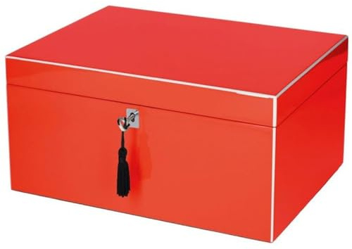 Gift Company Tang Schmuckbox L Rot mit Schloss und Schlüssel