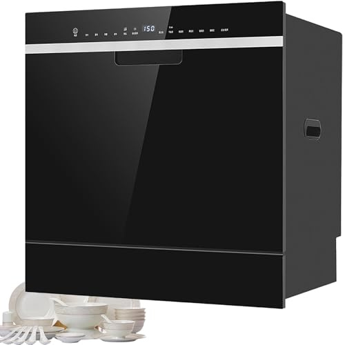 Lavastoviglie Da Banco, Lavastoviglie Integrata Di Grande Capacità, Ha 6 Programmi Di Lavaggio, Ritardo Di 24 Ore, Spruzzo A 360° E Asciugatura Ad Aria Calda Ptc, Può Lavare 12 Set