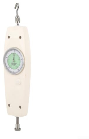 NK-500 Force Meter 500N Push Pull Gauge for Material Testing Handheld Dynamometer with Precise Analog Scale White ABS Body