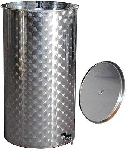Quattro Effe Serbatoio Contenitore Inox per Vino con Galleggiante Olio da 50 a 1000 lt (50)