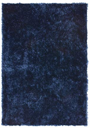 Lalee Weicher Hochflorteppich, Blau, 120 x 170 cm