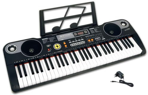 Bontempi | HarmonyKeys - Tastiera Digitale a Passo Professionale, 61 Tasti con Connessione USB e adattatore di rete per un'Armonia Perfetta, 860x295x90 mm