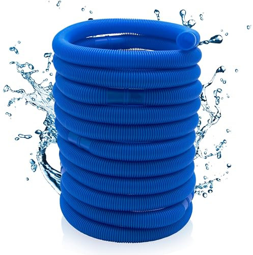 HAFIX Poolschlauch 32mm Pool Saugschlauch 5m Ersatzschlauch Poolsauger 32mm Durchmesser in blau. Pool Schlauch Schwimmbadschlauch. Pumpenschlauch für Pumpe. Flexibler Wasserschlauch 32mm 5 Meter.