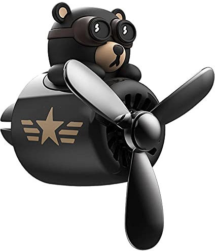 Froiny Entlüftungsklammern Aroma Diffusor Cartoon Bär Pilot Auto Lufterfrischer Automotive Luftauslass Lüfterfrischer Auto Parfüm Duft Aromatherapie Ornament Auto Zubehör