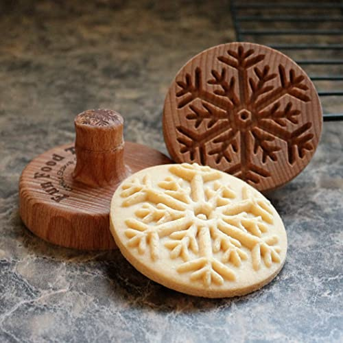Fun Food Tools, Keksstempel aus Holz, 6,3 cm (Schneeflocke 3 CS-062)