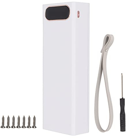 Scatola di Alimentazione Fai-da-te, 22,5 W 20 Sezioni Caricabatteria Micro Type C Power Bank a Ricarica Rapida con Display LCD, Kit Custodia di Alimentazione Mobile (Bianco)