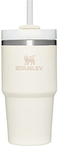STANLEY Quencher H2.0 FlowState - Vaso aislado al vacío de acero inoxidable con tapa y popote para agua, té helado o café, batidos y más, 20 onzas, nueva versión