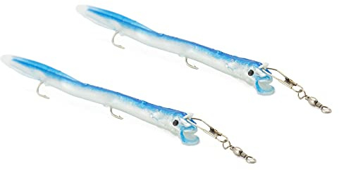 Kit 2 Stück Hornhecht 10 cm aus Silikon mit 2 Haken