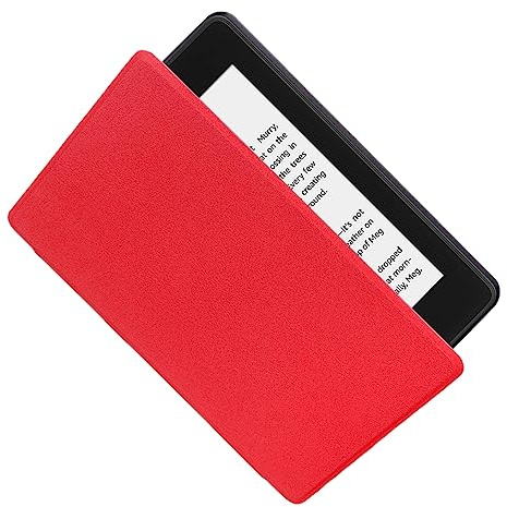 Flyorigin Hülle für 6,8 Zoll Kindle Paperwhite 11. Generation & Signature Edition (M2L3EK / M2L4EK) - Premium-PU-Lederhülle - Leichte Schutzhülle - E-Book-Reader-Hülle - Modern - Rot