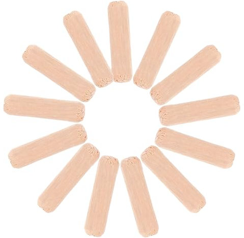 FELTECHELECTR Holzpflöcke 1 Einsteck- Und Zapfenstecker Geriffelte Holzdübelstange Gerade Kerbstifte Holzdübel Zum Basteln Holzbearbeitungsstifte Holzstab Möbel Runder Zapfen Aus Holz M8 Dübel