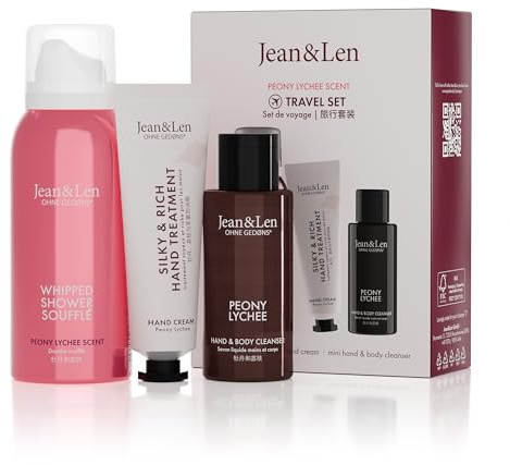 Jean & Len Travel Set Pfingstrose & Litschi, vegan
