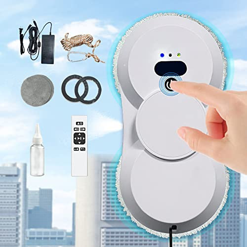 Robot lavavetri, Robot lavavetri con spruzzo d'Acqua Fronte-Retro, Robot lavavetri da 2800 pa, Serbatoio dell'Acqua da 50 ml, aspirapolvere per finestre, Robot Intelligente per la