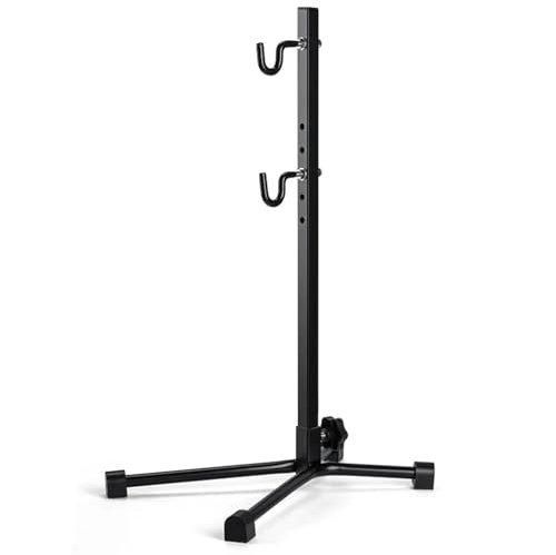 GSCLZ Fahrrad Reparatur Stand Hause Tragbare Fahrrad Mechanik Montageständer for Rennrad Wartung Reparatur Werkzeug Aluminium Legierung Boden Stehen(Black02)