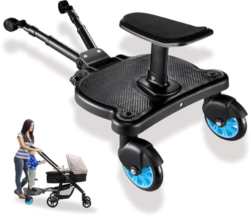 Tabla universal para cochecito con asiento desmontable, 2 en 1, para sentarse y pararse, para la mayoría de marcas de cochecitos, soporta niños de hasta 55 libras