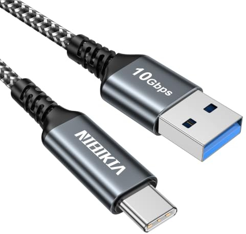 NIBIKIA USB C Kabel 2M, Schnellladekabel USB C USB 3.2 Gen 2 [10Gbps] | Datenübertragung Schnellladekabel USBC Kompatibel für Samsung Galaxy S25 S24, iphone 17 16 15 Pro Max