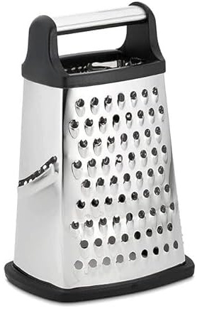levitantes Râpe multifonction à 4 faces avec couvercle en acier inoxydable, idéale pour râper, couper et pâtisserie.