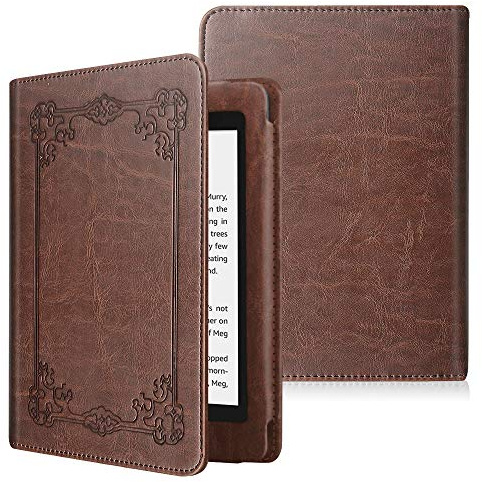 FINTIE Folio Case for 6 Kindle Paperwhite (Fits 10th Generation 2018 and All Paperwhite Generations Prior to 2018) - Book Style Vegan Leather Shockproof Cover with Auto Sleep/Wake, Vintage Bronze