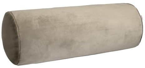 beties - Samt&Sonders-Serie - XL Nackenrollenbezug 25x70 cm; Nackenrollenhülle Samtkissen Dekokissen aus einem Deutschen Unternehmen in hochwertiger Qualität (Taupe)