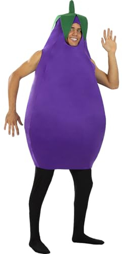 Funidelia | Costume da Melanzana per donna e uomo Cibo, Bibite - Costume per Adulto e accessori per Feste, Carnevale e Halloween - Taglia unica - Viola