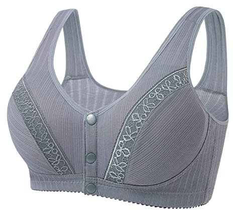Hxiaen Reggiseno reggiseni senza spalline in silicone con bretelle, Grigio 1, 46