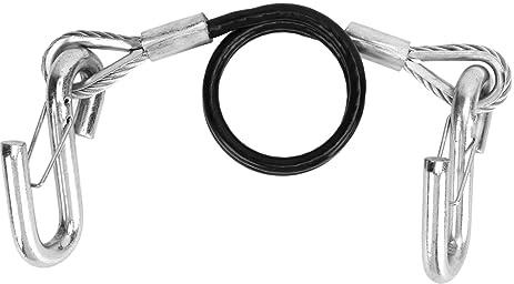 27.6in/70cm Câble de Sécurité pour Remorque 3500lbs Capacité de Crochet S Corde de Sécurité à Ressort RV Câble de Remorquage de Sécurité