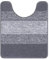 Enyhom Tappetino per WC a forma di U, 50 x 60 cm, ultra morbido, antiscivolo, assorbente, lavabile, tappetino da bagno, grigio