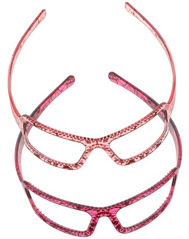 BESTYASH 2pièces Bandes Pour Cheveux Femmes Forme Lunettes Accessoires Cheveux Pour Fille Fête Lot De Bandeaux Visage