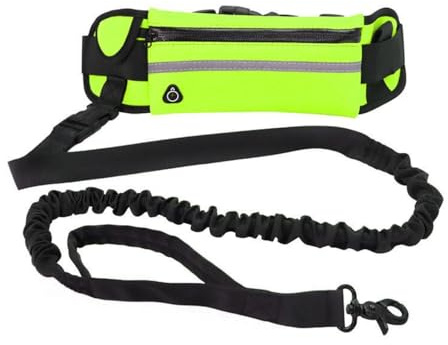 GNHG Guinzaglio per Cani Elastico con Cintura Regolabile – Cintura da Jogging con Guinzaglio Estensibile, Ammortizzatore Antistrappo per Cani di Taglia Media e Piccola, Ideale per Passeggiate