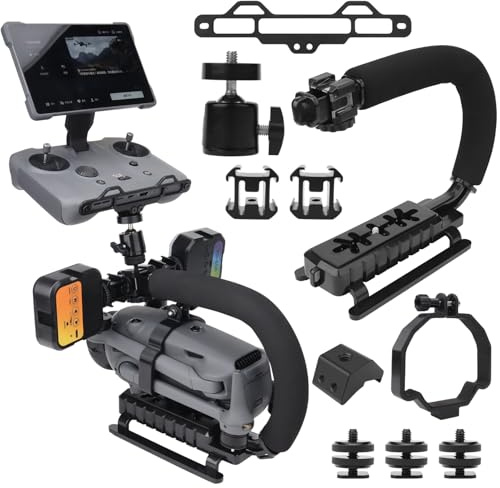 U-type Handheld Photography Shooting Bracket for DJI Mavic 4 Pro Drone, Photography Kit Accessories for DJI RC PRO 2/RC2 Remote Control Handheld Stabilizer Holder with 1/4 Screw Hole (RC PRO 2)