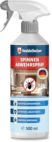 Veddelholzer 500 ml Spinnen Abwehrspray Anti-Spinnenspray Effektive Spinnenabwehr Sofort & Langzeitwirkung, ungiftig & nicht färbend Schutz vor Spinnen im Innen- & Außenbereich