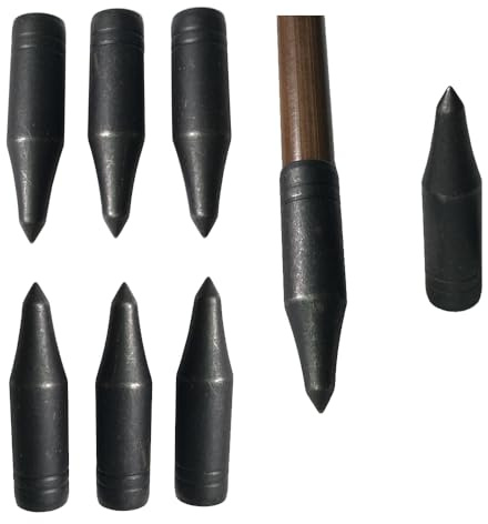 FQH Arrowheads 30-Pack 70/75/80 Grain 8mm OD for Archery | 70/75/80 grain, 8mm OD fit, durable metal, target practice, 30-pack