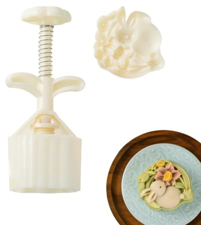 Moldes para pasteles con estampado de luna: diseño de animales pequeños moldes impresos a mano, con sellos de flores | Perfecto para pasteles y postres caseros, regalos hechos a mano para amigos y
