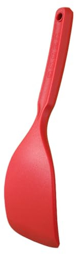 BIUDECO Cucchiaio per Riso in Silicone Resistente al Calore Spatola per Uso Domestico Superficie Liscia e Design Semplice Accessorio da Cucina Rosso per Porzioni di Riso e Patate
