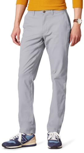 Amazon Essentials Men's Skinny-Fit Broken-in Chino Pant Pants, -Light Grey, 30W x 29L