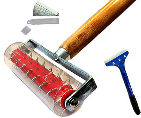 Green Home Rouleau denté, rouleau hérisson, rouleau à pointes pour perforer le papier peint 150 x 500 mm