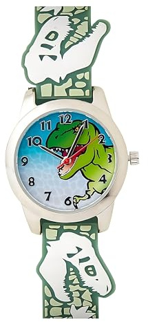BWC Ltd Kids Fun Time Skeleton Tyrannosaurus rex Trex Dinosaur Watch Boys Children's Teacher Quartz Wrist Watch