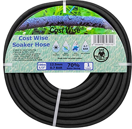 Garden Watering/automatc Irrigation 100m Soaker seep Hose/Porous/drip Pipe/Leaky Hose Low Water USE!