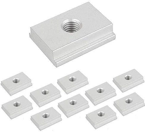 10 piezas Tuerca Deslizante de M8 en T, Tuerca en T Deslizante de Aluminio, 30 * 23 * 7,8 mm, Deslizador de Pista en T M8, para Sujetador de Ranura para Herramientas de Carpintería