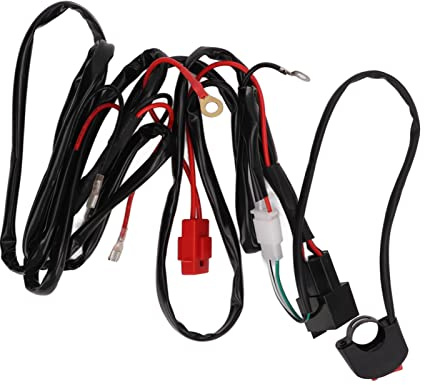Yctze Faisceau de Câblage LED pour Moto, 12 V 40 A, Interrupteur de Lumière de Travail LED pour Motos Tout-Terrain 9-32 V ATV Voiture électrique