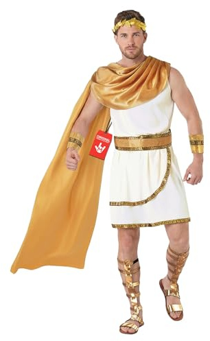 Morph Disfraz Romano Hombre, Disfraces Dios Griego, Disfraces Romanos, Traje de Griegos, Disfraz Carnaval y Halloween - XXL