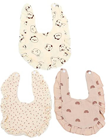 Toyvian 3stücke Baumwolle Lätzchen Für Sabberlätzchen Für Neugeborene Und Kleinkinder Esslätzchen Zum Füttern Für Jungen Und Mädchen