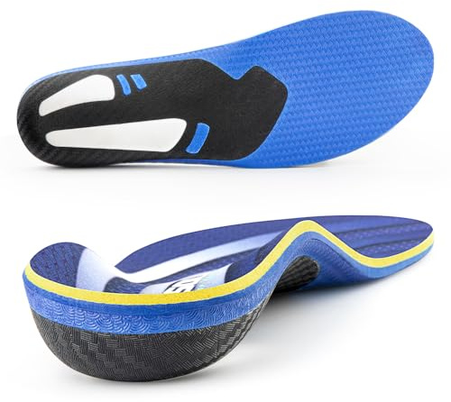 VALsole Plantar Fasciitis Arch Support Orthopedic Insoles, Relieve Flat Feet Heel Pain Shock Absorption Comfortable Inserts,Insoles for Men and Women,Purple Size 6