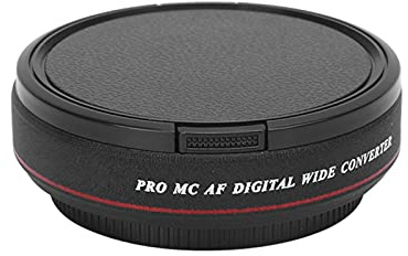 Yctze Objectif Grand Angle 62 Mm Verre Aluminium Objectif Grand Angle Ultra Mince 0,45X pour Appareils Photo et Caméscopes