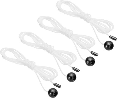 PATIKIL 1.5M 4.9ft Catena Tiro a Soffitto, 4pz Prolunga Catena Tiro Pendente a Sfera per Ventilatore Lampada da Tavolo Lampadario Interruttore Tiro, Nero