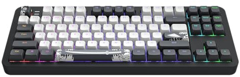 Dark Project ALU87B BUSHIDO Mechanical Gaming Keyboard | ANSI ENG | Hot-Swap | G3MS Moonstone Greased Switches | Greased Stabilisers | Flex Gasket Mount | Aluminum | TKL 80% | RGB | Wired